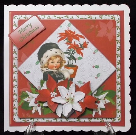 Poinsettias for You - Diamond Panel Card Mini Kit by Suzi Cooper