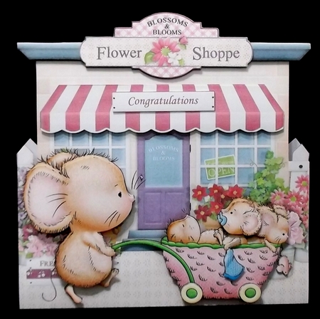 Nursery Mice Mother's Day, Baby, Shape Card Mini Kit by Suzi Cooper
