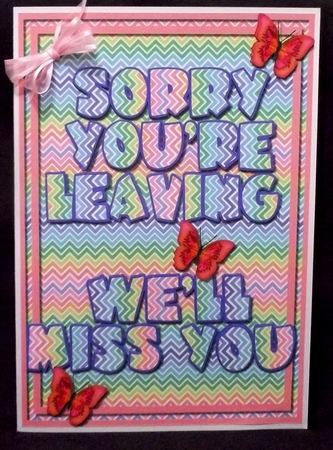 A4 Sorry You're Leaving Butterflies by Suzi Cooper