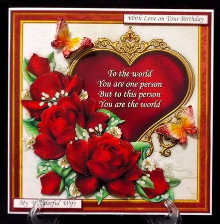 You Are the World Red Roses Verse 8x8 Mini Kit by Suzi Cooper