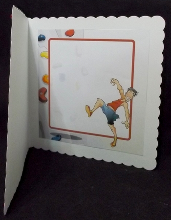Indoor Climber Dude 8x8 Insert by Suzi Cooper