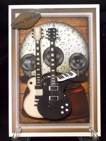 Music Globe Male Card Mini Kit by Suzi Cooper