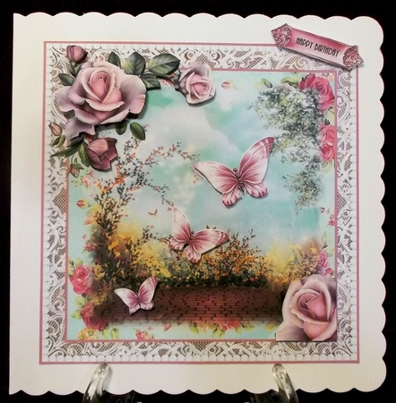 Beautiful Butterfly Garden Card Front Kit by Suzi Cooper