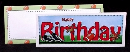 Mini Dl (80 x 215mm) Rugby Balls Envelope by Suzi Cooper
