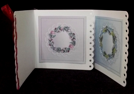 Lilac and Blue Floral Doilies 5in x 5in Insert Plates by Suzi Cooper