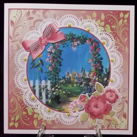 8x8 Archway and Cat Mini Kit with Decoupage by Suzi Cooper