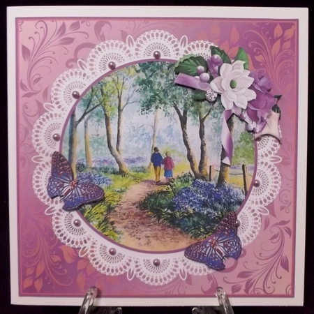 8x8 Walk in the Bluebell Woods Mini Kit with Decoupage by Suzi Cooper