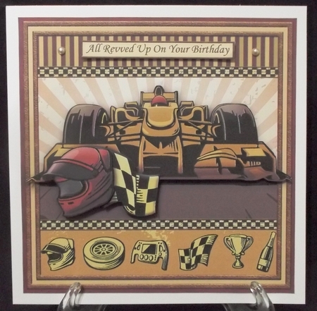 All Revved Up Motor Racing 7.5 Decoupage Mini Kit by Suzi Cooper