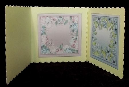 Blue and Pink with Butterflies 5in x 5in Insert Plates by Suzi Cooper