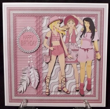 Boho Teenager Fashion 8in x 8in Decoupage Mini Kit by Suzi Cooper