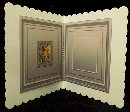 Sunflower in a Fancy Frame Matching 5in x 5in Insert by Suzi Cooper