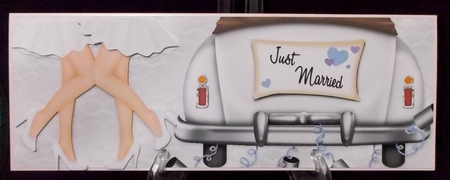 DL just married couple Mrs and Mrs wedding card by Suzi Cooper