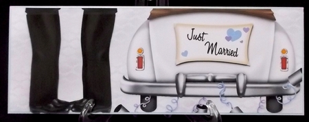 DL just married couple Mr and Mr wedding card by Suzi Cooper