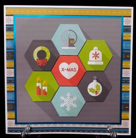 Hipster Christmas card front / topper by Suzi Cooper