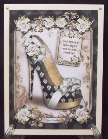 Damask Shoes Card Mini Kit by Suzi Cooper