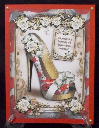 Poppy Floral Shoes Card Mini Kit by Suzi Cooper