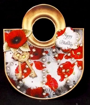 Poppy Flower Handbag Card Mini Kit by Suzi Cooper
