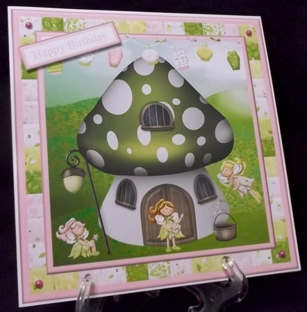 Fairy house & little fairies card topper & sentiments by Suzi Cooper