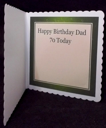 8 x 8 70th Birthday Dad Champagne Label insert panel by Suzi Cooper