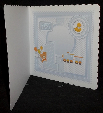 Birthday Boy with Teddy Age 1 matching 8inx8in Insert Plate by Suzi Cooper