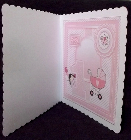 Birthday Girl with Doll Age 1 matching 8in x 8in Insert Plate by Suzi Cooper