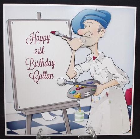 Artist Dude 8x8 Quick Card by Suzi Cooper