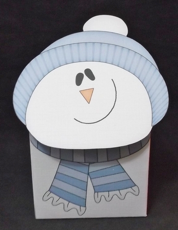 3D Christmas Snowman Rio Milk Carton Gift or Treat Box by Suzi Cooper