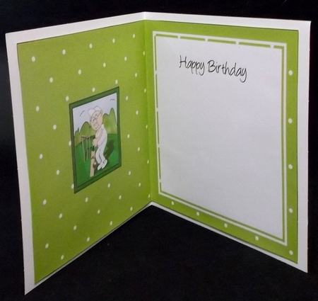 Old Man Bert plays Cricket square landscape insert by Suzi Cooper