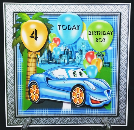 Blue Sports Car by Suzi Cooper