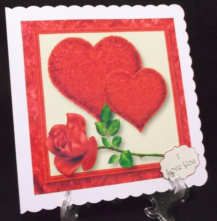 Fluffy Red Hearts Valentine by Suzi Cooper