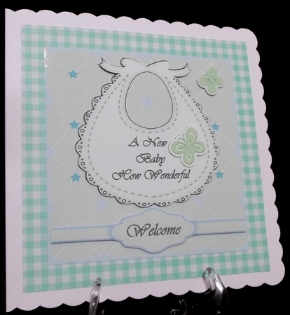 baby bib cardfront by Suzi Cooper
