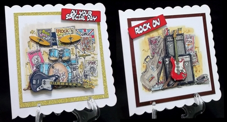 Double Decoupage - Strum and Bass by Suzi Cooper
