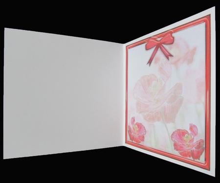 JJ WILD POPPY 8X8 CARD INSERT BLANK by Suzi Cooper