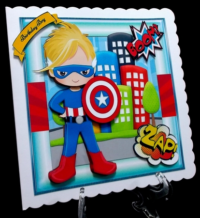 Crime Fighter With Star Shield 8x8 Mini Kit by Suzi Cooper