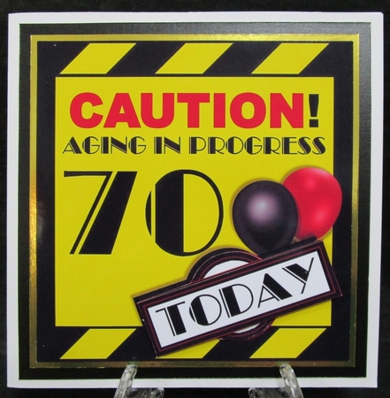 Aging in Progress Caution - 70th Birthday by Suzi Cooper