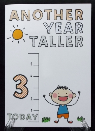 Another Year Taller Age 3 Boy by Suzi Cooper