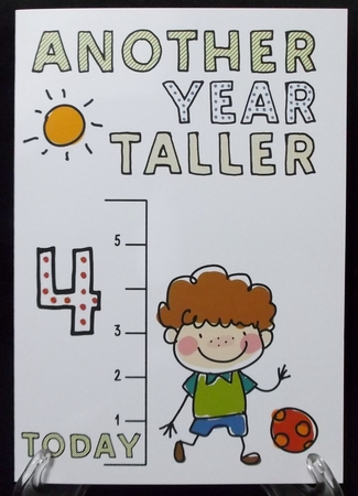 Another Year Taller Age 4 Boy by Suzi Cooper