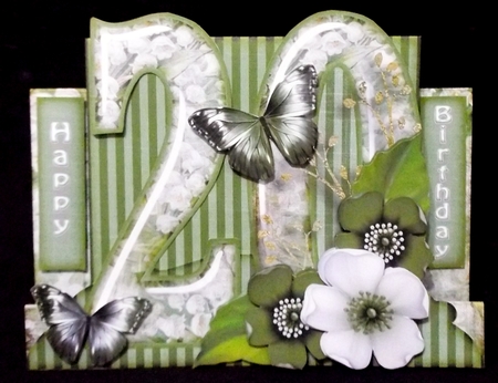 Vintage 20th Birthday Stepper Card Kit 1220 by Suzi Cooper