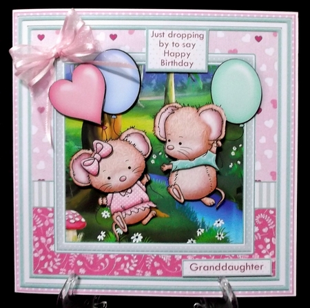 LOVE IS IN THE AIR 8x8 Decoupage & Insert All Occasions Mini Kit by Suzi Cooper
