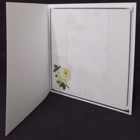 JJ CREAM VINTAGE ROSE 8X8 QUICK CARD INSERT BLANK by Suzi Cooper
