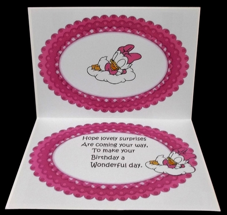 sweet dreams little duck in pink on a cloud with bow A5 insert by Suzi Cooper