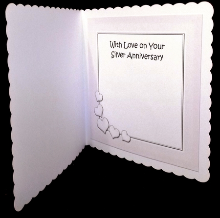 Silver Wedding Anniversary matching 8x8 insert panel by Suzi Cooper