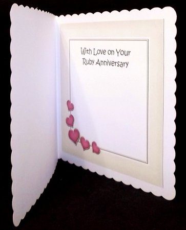 Ruby Wedding Anniversary matching 8x8 insert panel by Suzi Cooper