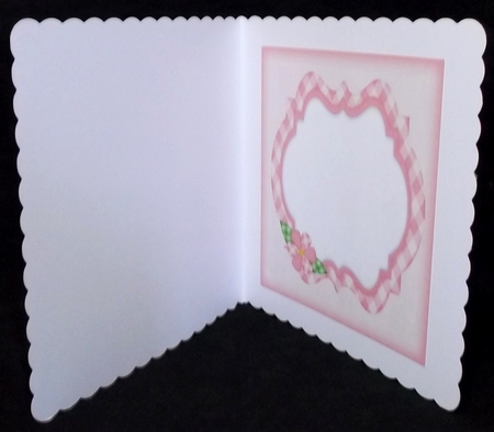 pink Giraffe baby girl insert by Suzi Cooper