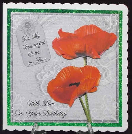FAUX GLITTER CARD GREEN - THE BEST AND MOST CONVINCING I HAVE EVER SEEN by Suzi Cooper