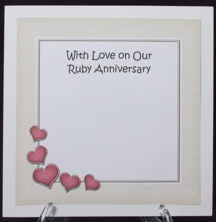 Our Ruby Wedding Anniversary matching 8x8 insert panel by Suzi Cooper