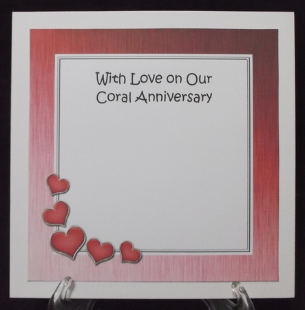 Our Coral Wedding Anniversary matching 8x8 insert panel by Suzi Cooper