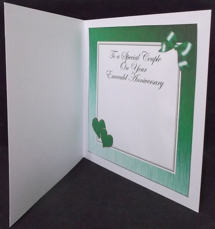 For a Special Couple on your Emerald Wedding Anniversary matching 8x8 insert panel by Suzi Cooper