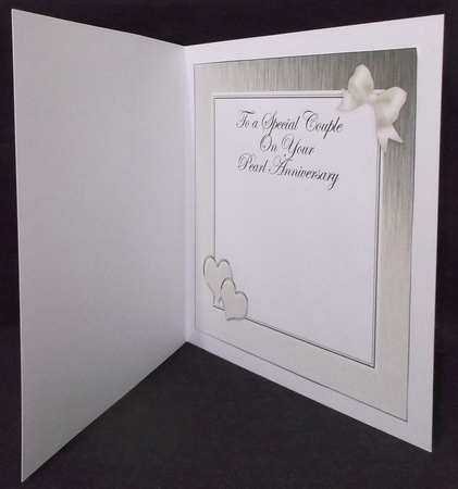 For a Special Couple on your Pearl Wedding Anniversary matching 8x8 insert panel by Suzi Cooper
