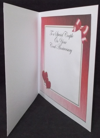 For a Special Couple on your Coral Wedding Anniversary matching 8x8 insert panel by Suzi Cooper